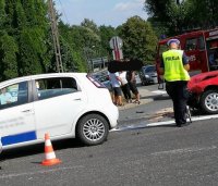 zderzenie trzech pojazdów Połomia