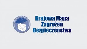 Obraz przedstawia grafikę na której znajduje się napis Krajowa Mapa Zagrożeń Bezpieczeństwa