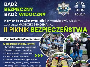 na zdjęciu widać część plakatu dotyczącego Pikniku Bezpieczeństwa