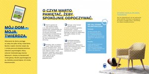 Plakat przedstawia o czym warto pamiętać, żeby spokojnie odpocząć