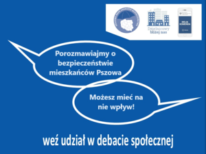 zdjęcie przedstawia plakat informujący o debacie społecznej